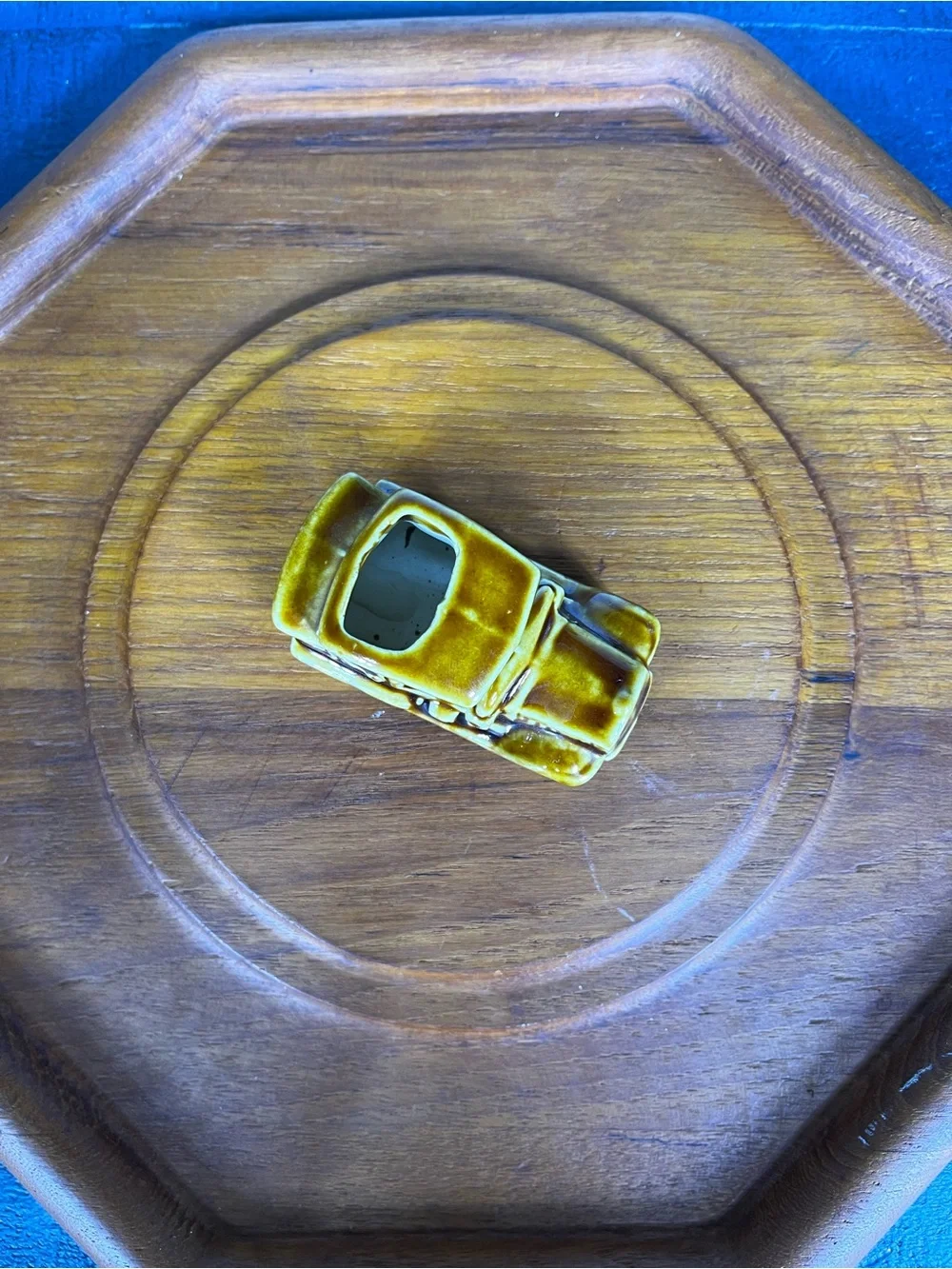 Vintage Toothpick Holder/ Ceramic Model T